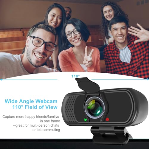 Image of XPCAM HD 1080p Webcam with Microphone,USB Web Camera for Computer PC Laptop | PC Webcam with Cover /Tripod,110FOV Wide Angle,Plug&Play Streaming Computer Camera for Laptop Mac Zoom,Teams,Twitch Gaming