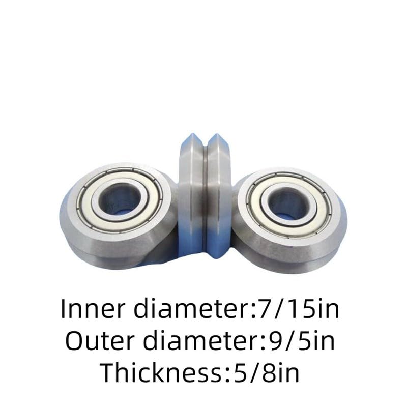 2PCS V/W-Groove Rail Bearing 7/15x9/5x5/8in W3-2RS P6 Linear Guide Roller
