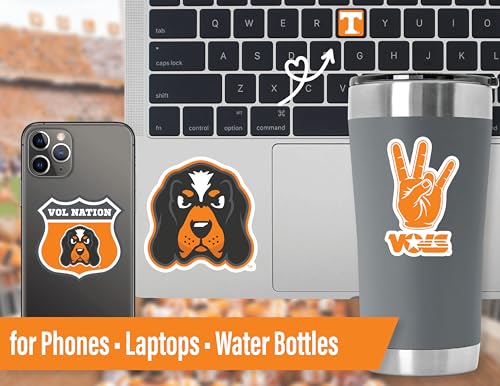 Image of Tennessee Vols Stickers Decals Gift Set UT Vols on Car Laptop Phone 14 Pcs