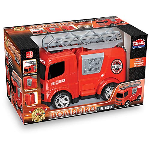 Fire Truck Bombeiro, Usual Brinquedos, Vermelho