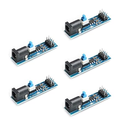 JESSINIE 5Pcs AMS1117 3.3V Adjustable Step-Down Power Supply Module 3.3V Voltage Converter...