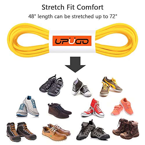 Image of UpUGo Elastic Shoe Laces, No Tie Shoe Laces Tieless for Kids, Adults, Elderly, One Size Fit All
