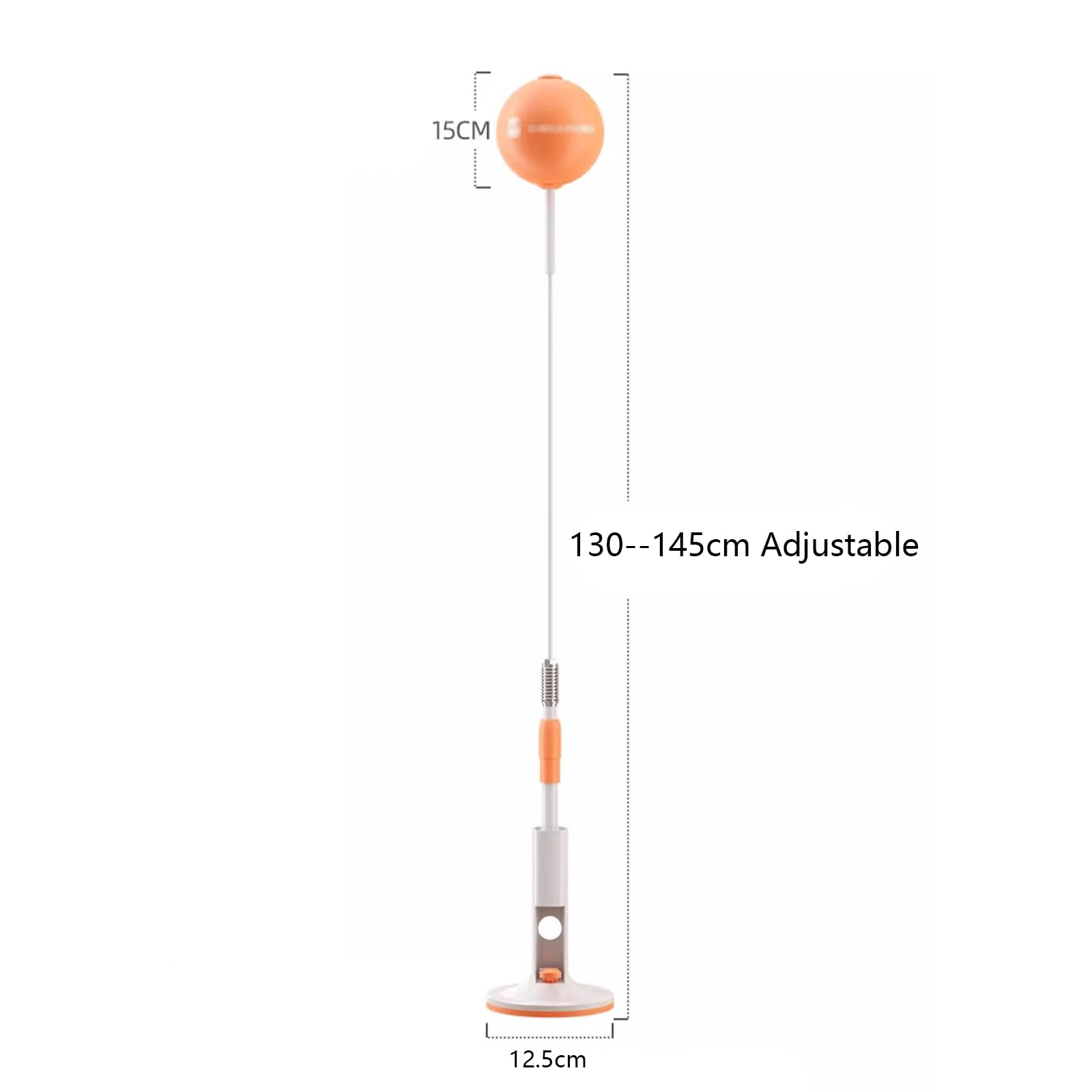Punching Ball Speed Ball,Speed Boxing Bags,Saugnapf,Höhenverstellbar 130-145cm, Für Home Gym Training,Farbe Orange