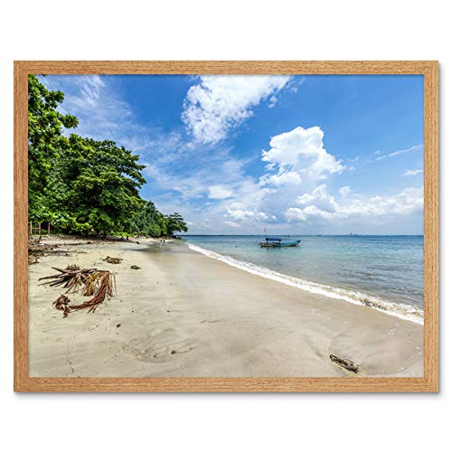 Fine Art Prints Crisco 1492 Karang Bolong Beach Tropical Indonesia - Póster enmarcado para decoración de pared, 30,5 x 40,6 cm