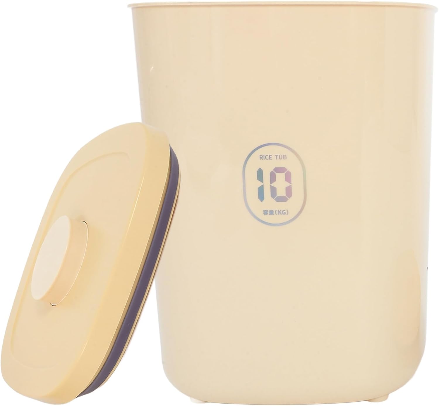 Pet Food Storage Container Airtight Vacuum Large Capacity Yellow Sealed Grain Bin for Cat and Dog Food Preservation