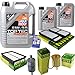 Produktbild QR-PARTS 69346726 Filter Set Inspektionspaket 7 Liter Motoröl Top Tec 4200 5W-30 MANN-FILTER Innenraumfilter Kraftstofffilter Luftfilter Ölfilter