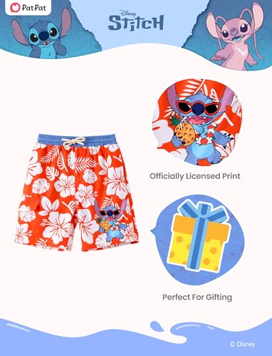 Image of Disney Stitch Spiderman Cars Winnie Toy Story Boy Swim Trunks UPF 50+Swim Shorts Compression Liner & Quick-Dry &Pockets 2-13Y