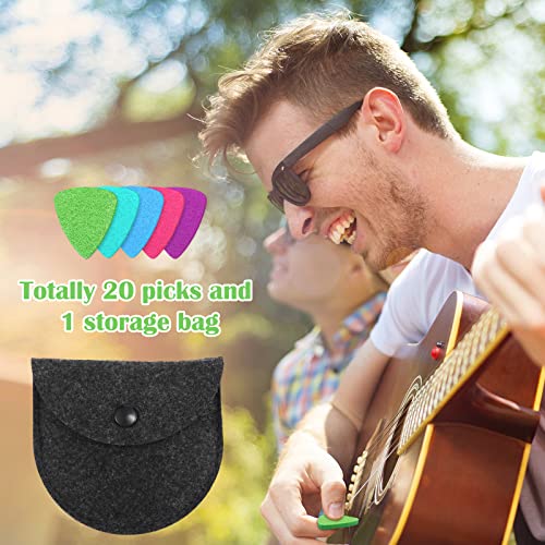 Maasechs 20 Pcs Ukulele Felt Picks Multicolored Felt Picks Accessories Cute Ukulele Picks Assorted Felt Thumb Picks With Maasechs-22 0 #TOP6