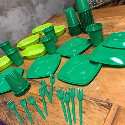 Kit festa de Menina para 20 pessoas: Pratinhos, Garfinhos, Copos e Cumbucas descartáveis