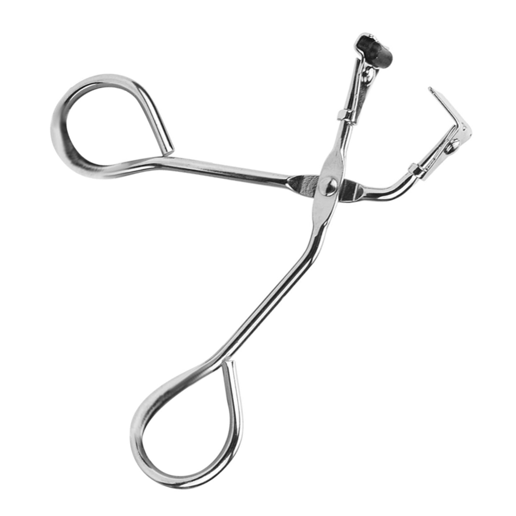 Rizador de Pestañas Color Plata Práctico de Acero Inoxidable Diseño Curvado y Portátil Mantiene la Forma el Día para Pestañas Pequeñas
