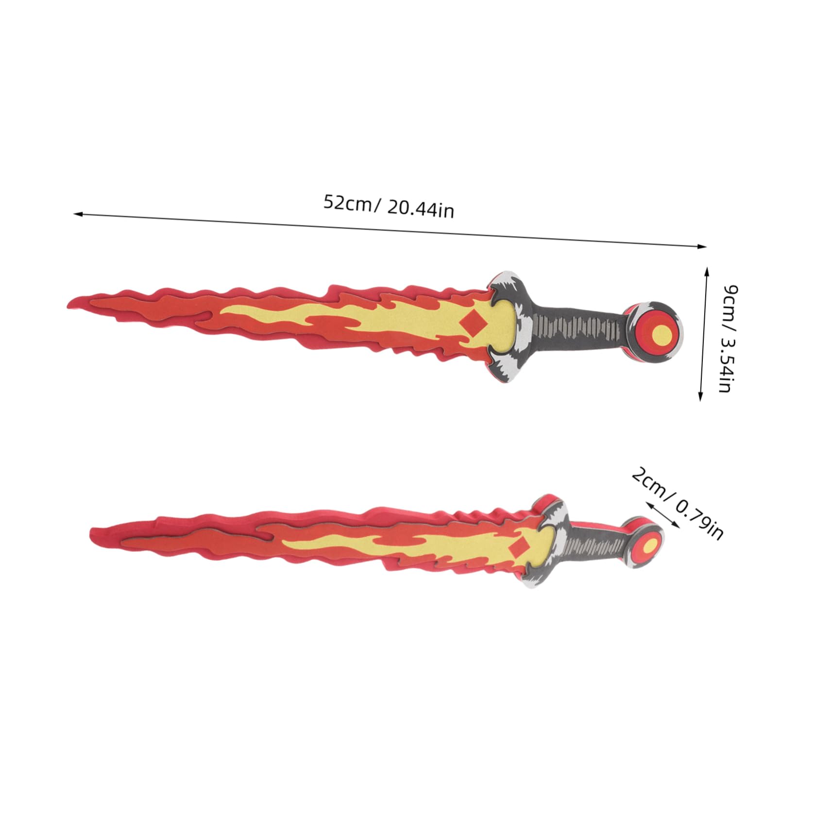 DECHOUS Cosplay Sword Lightweight Foam Fencing Sword for Parties Playtime and Training Design for Fun and Interactive Role Playing Activities