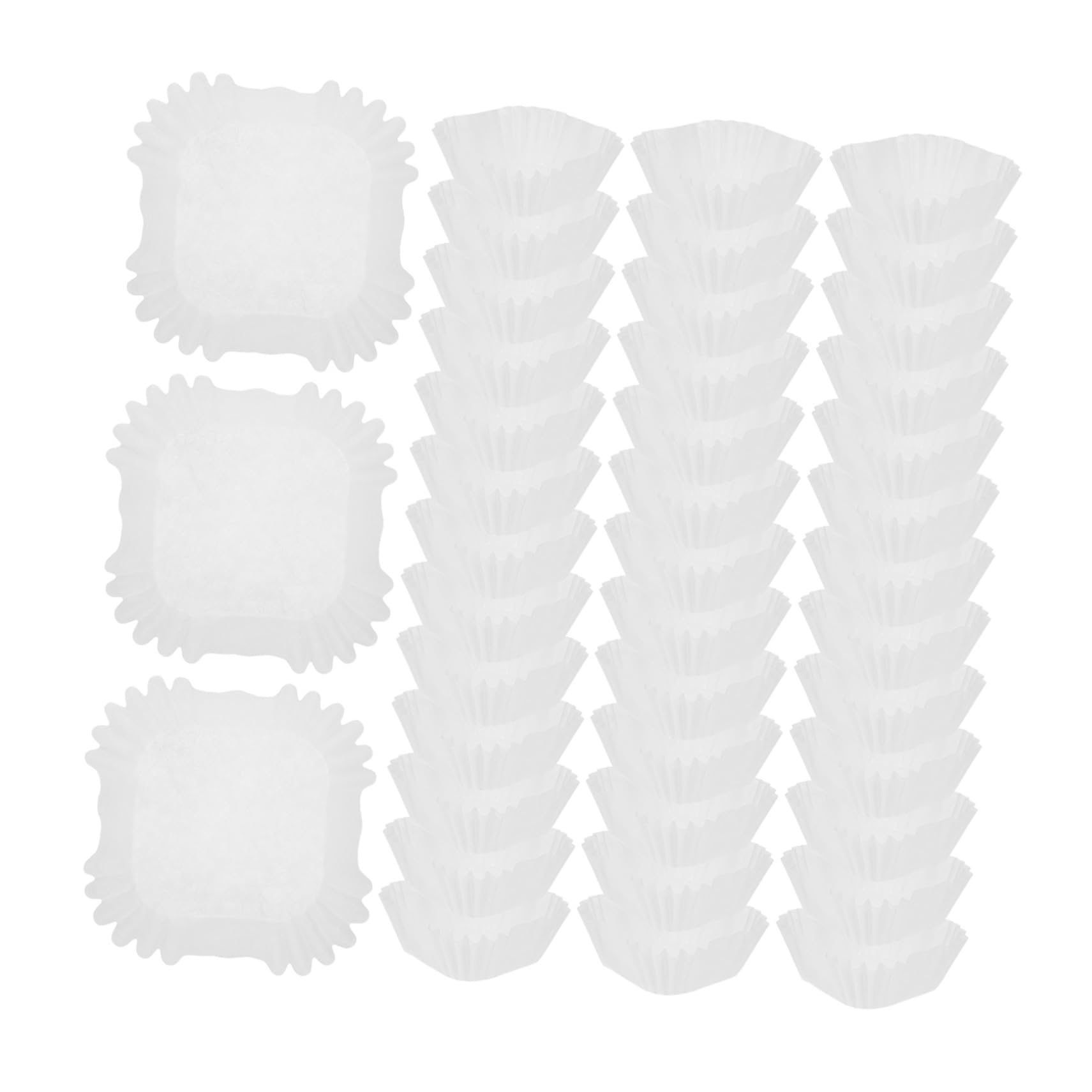 3000 Stück Mini Quadratische Papier Cupcake Förmchen Backpapier Muffin Liner für Muffins Kuchen Pudding Hitzebeständig Quadratisch Geformt Geeignet für Hochzeit Shower
