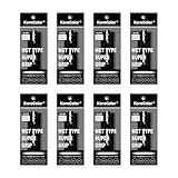 KoreColor グリップテープ ウェットタイプ 8個入り テニス ラケット バドミントン ゴルフ オーバーグリップ 自転車 滑り止め 太鼓 マイバチ (ブラック)