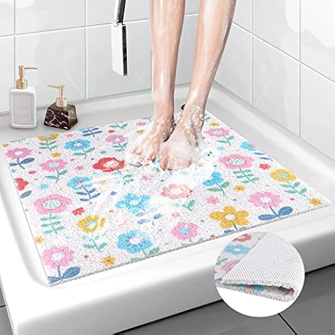 Duschmatte für Innendusche, quadratische, rutschfeste Badematte Cover