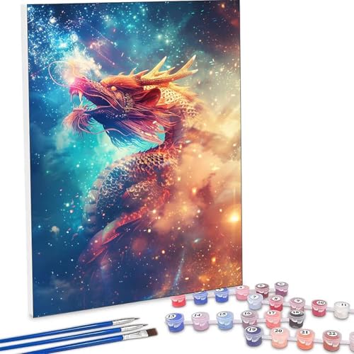 �������G �h���S�� �����L�b�g�ɂ��G�� ���� Paint by Numbers DIY�y�C���g ��l�� ���S�� �q���p �ȒP�ɓh��� �A�N�������ʊG�̋� ��| ��� ��H�| �L�b�g 3�̃y�C���g�u���V��1�̃Z�b�g�̃A�N�����痿���g�p �z�[�� �I�t�B�X