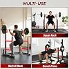 Soporte de sentadillas ajustable Soozier, press de banca, soportes para discos | Estructura de acero resistente para levantamiento de pesas, entrenamiento de fuerza en casa, carga máxima 660 libras 6