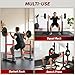 Soozier Adjustable Squat Rack, Multi-Functional Bench Press Rack, Heavy Duty Barbell Stand with Weight Plate Holders for Weight Lifting and Home Gym Strength Training, 660lbs Max Load, Red