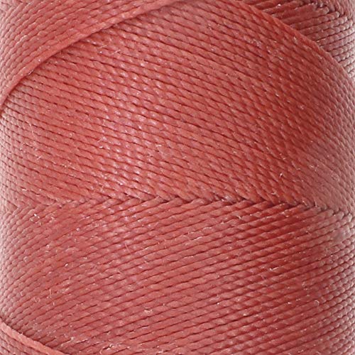 The Beadsmith Knot It Waxed Polyester Cord, Terracotta Color, 0.7mm Diameter, Light Wax, 144 Meters (472 Feet) Per Spool - Image 3