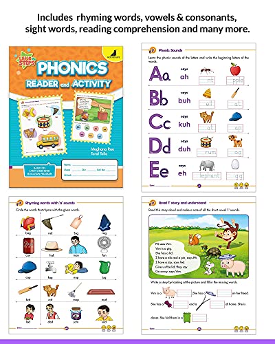 Image of Woodsnipe UKG Homeschooling Books for Ages 4-5 Years|8 Books to teach Alphabets, Phonics, Numbers 1 to 100, EVS, Colouring and Crafts| Ample Activity Worksheets on Tracing, Colouring, Puzzles and more
