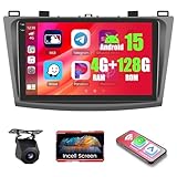 Realdio 4+128GB Android 15 Car Radio for Mazda3 2009-2013 Wireless Carplay Android Auto, 9