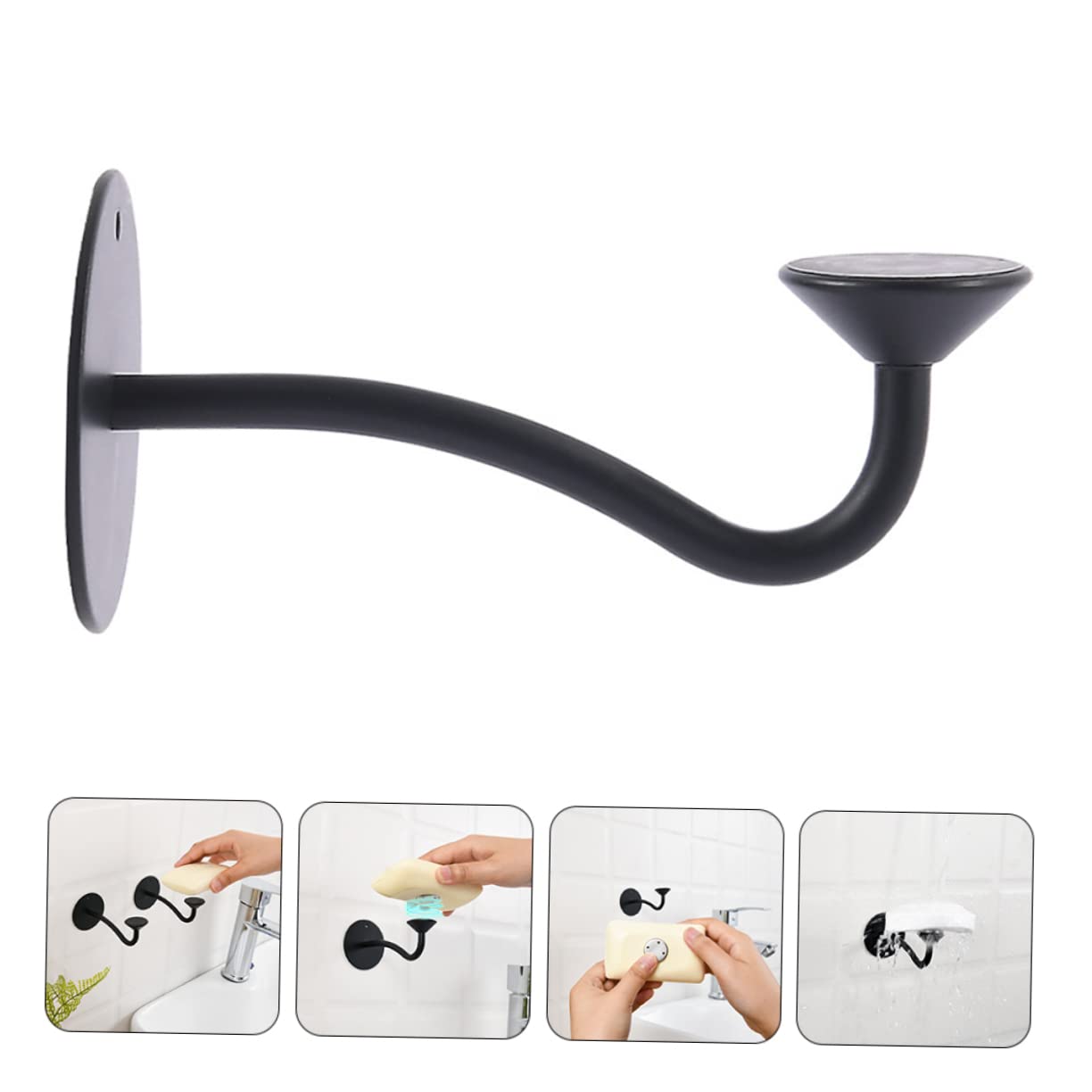 MAGICLULU Portasapone Magnetico Da Appendere Alla Parete Del Bagno 3 Pezzi Robusto Portasapone in Metallo Per La Casa