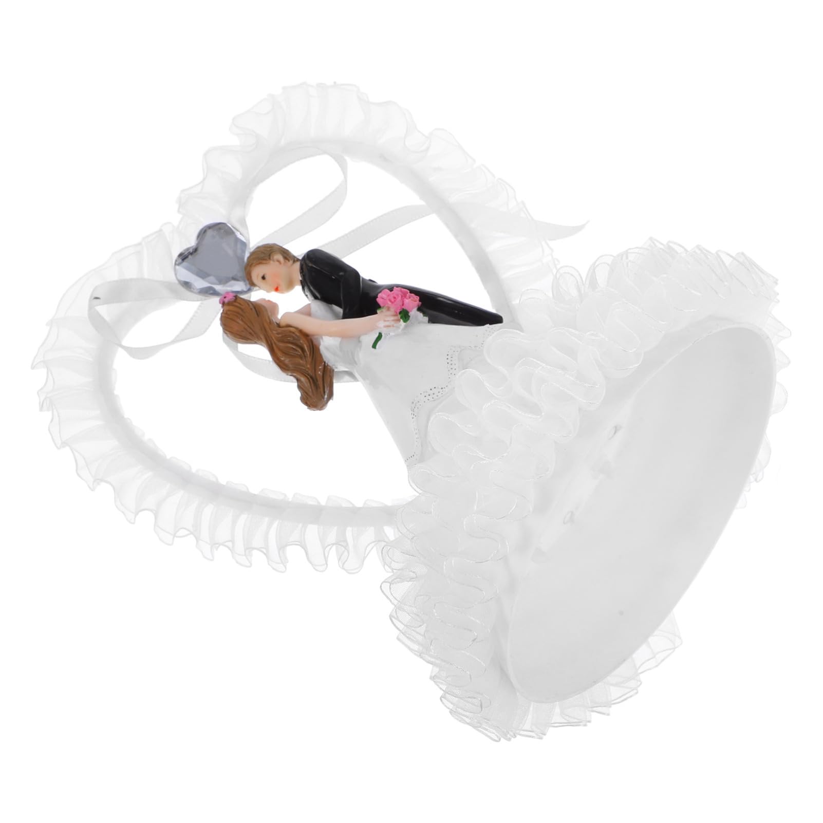 2St Hochzeitsdekorationen hochzeitsschmuck hochzeitsfiguren Hochzeitsgeschenkidee Brautkuchendeckel Braut und Bräutigam-Statue Ornament tischhochzeitsdeko Liebhaber Figur Harz Weiß MAGICLULU