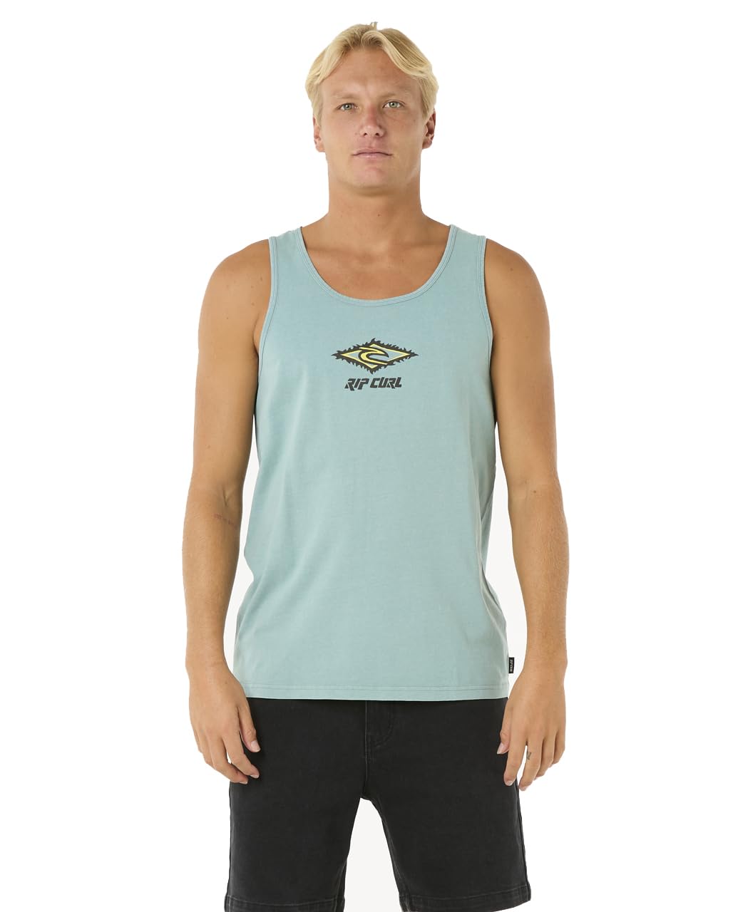 Rip Curl Men's Muscle Tank Top, Blue Lagoon Raw Energy Sloth, S