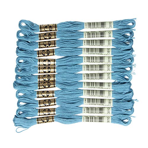 Image of DMC 6-Strand Embroidery Cotton Floss, Dark Turquoise(Pack of 12)