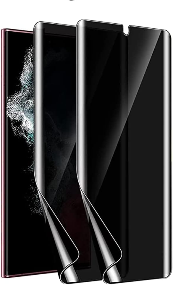 Moninsta[2PCS] Compatible with Samsung Galaxy S22 Ultra Screen Protector. Fingerprint ID Compatible, Flexible TPU Anti-Peep Film, High Definition Scratch Resistant