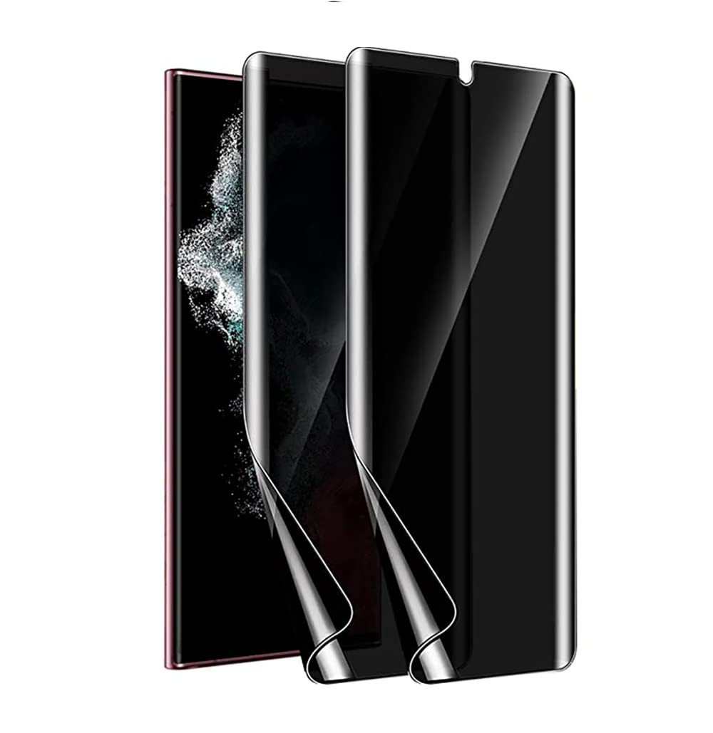 Moninsta[2PCS] Compatible with Samsung Galaxy S22 Ultra Screen Protector. Fingerprint ID Compatible, Flexible TPU Anti-Peep Film, High Definition Scratch Resistant