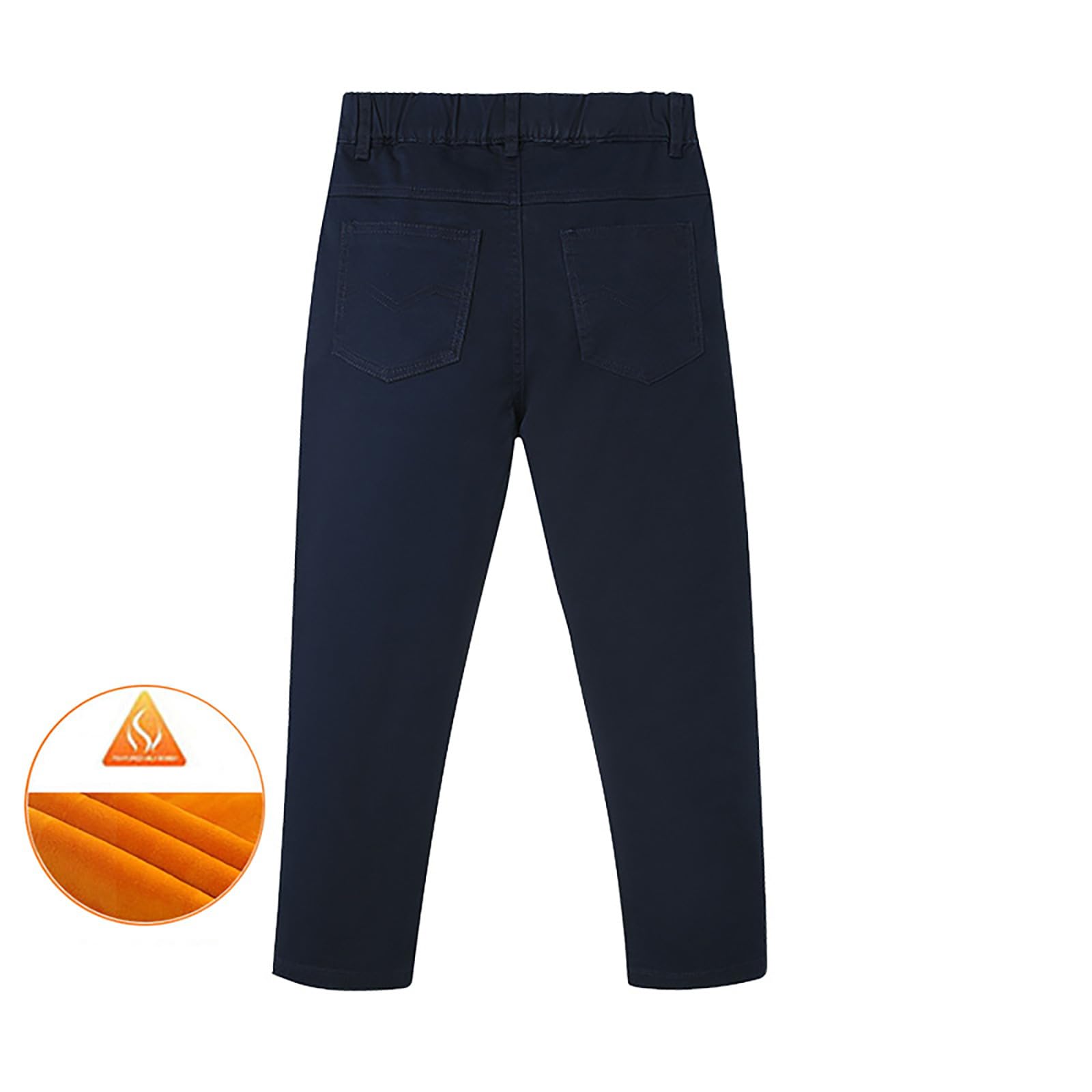 WWricotta Pantaloni Bambini, da Ragazzo Elasticizzati, Foderati in Pile E Spessi, per La Scuola E Lo Sport, Comodi Casual con Elastico in Vita per, Resistenti, Leggeri, Confortevole per Bambini