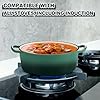 E-far 5QT Oval Dutch Oven Pot with Lid, Enameled Cast Iron Dutch Oven with Dual Handles, Heavy-Duty Cookware for Sourdough Bread Baking, Braising, Stews, Oven Safe & Easy Clean, Dark Green #3