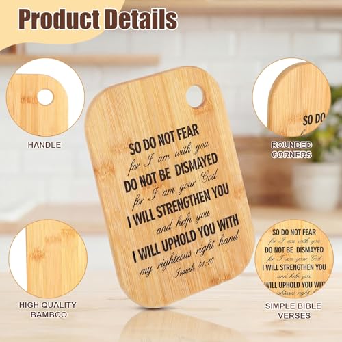 12 Piezas Tabla de Cortar Cristiana en Bambú con Diseño Religioso para Mujeres, 7.8 pulgadas Mini Tabla Charcutería, Regalo Ideal miniatura 3