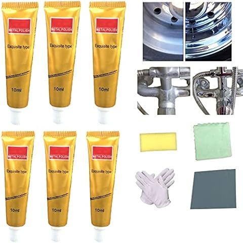 MATISUN Ultimate Metal Polishing Cream, Instashine Metal Cream, Fixini All Metal Polish Cream, Metal Polishing Paste for Stainless Steel/Aluminum/Brass/Copper/Gold (6Pcs,Exquisite Type) Cover