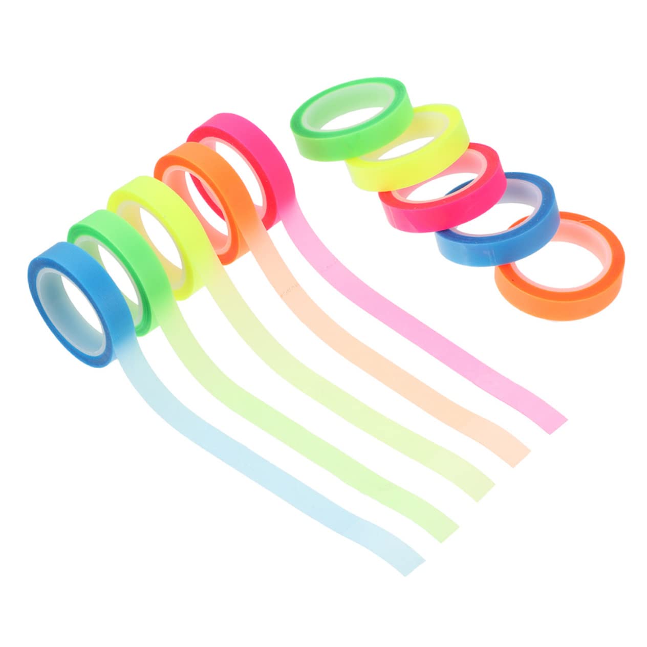 STOBOK 80 Rollen Wasserfester Index-aufkleber Washi-klebeband Fluoreszierendes Band Abnehmbares Farbiges Klebeband Regenbogenband Notizregisterkarten Zerreißbar -rolle Das Haustier
