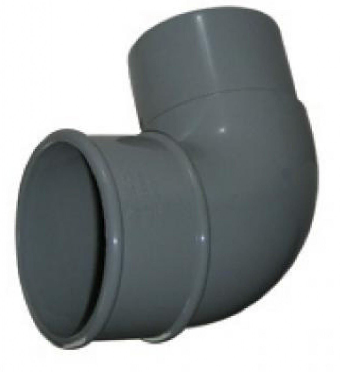 FLOPLAST 68mm Round Gutter Pipe 92.5 Degree Offset Bend - Grey