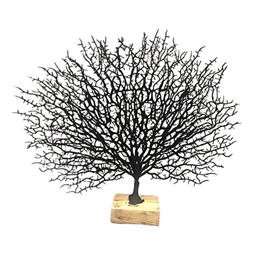 Statue originale corail arbre noir resine deco interieur - 2