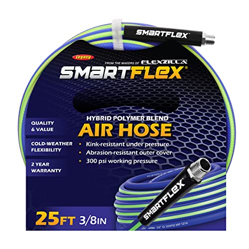 Legacy Manufacturing Smart Flex Air Hose, 3/8" X 25', Hybrid, Blue-HSF3825BL2 by Legacy Manufacturing - Image 2