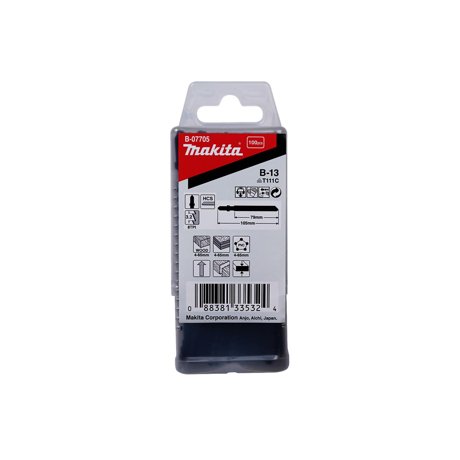 Makita B-07705 - Conjunto de sierras de calar 100 unds.