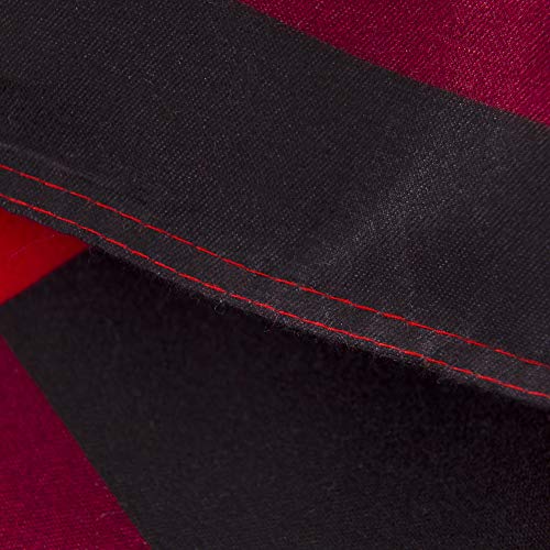 Zhiyuan Red And Black Buffalo Plaid Microfiber Duvet Cover Set With 2 Pillow Shams, Queen #TOP7