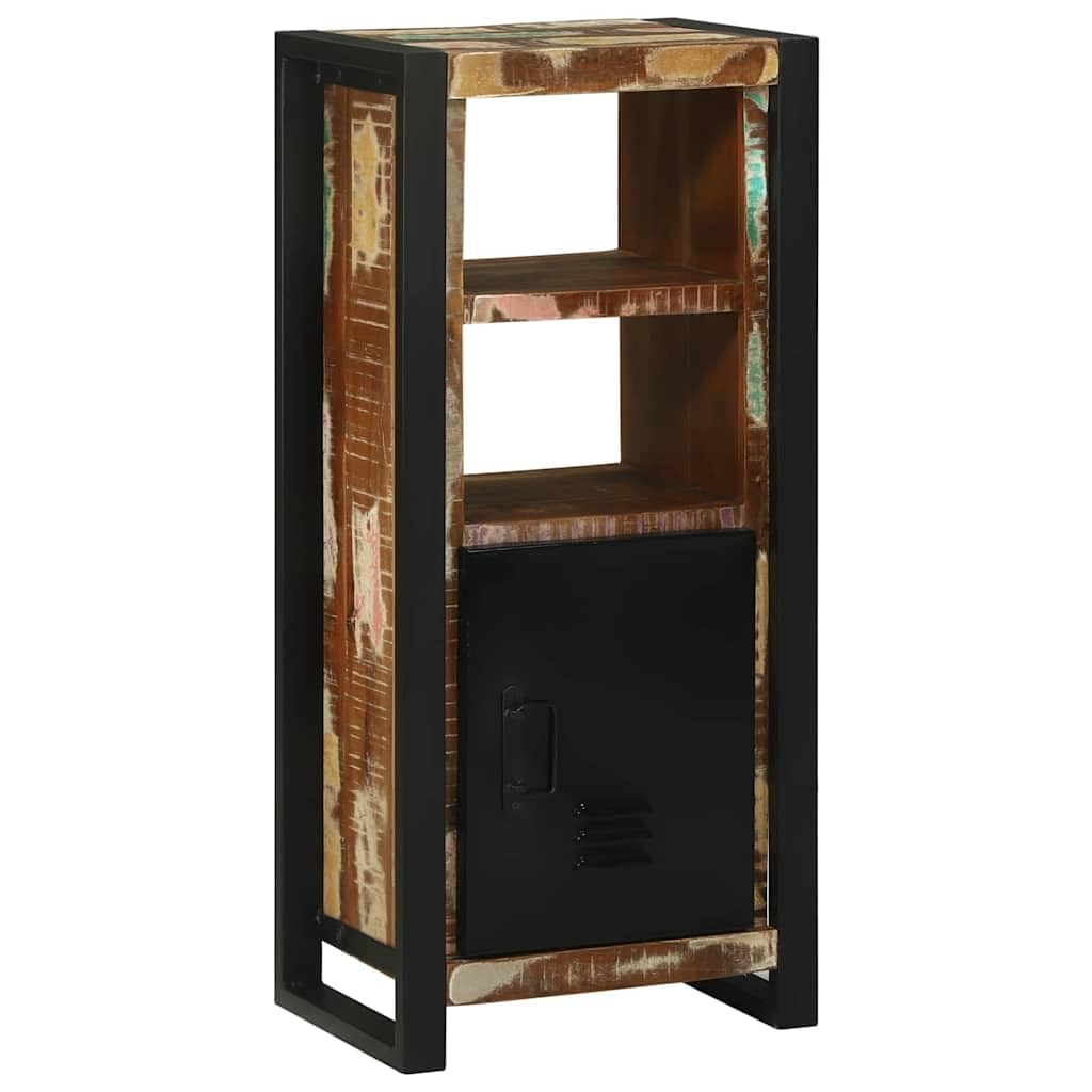 Armoire de salle de bain, marron, 40 x 30 x 90 cm, en bois massif recyclé, étroite, petite, avec étagère, design moderne et durable, pour salle de bain, cuisine, couloir