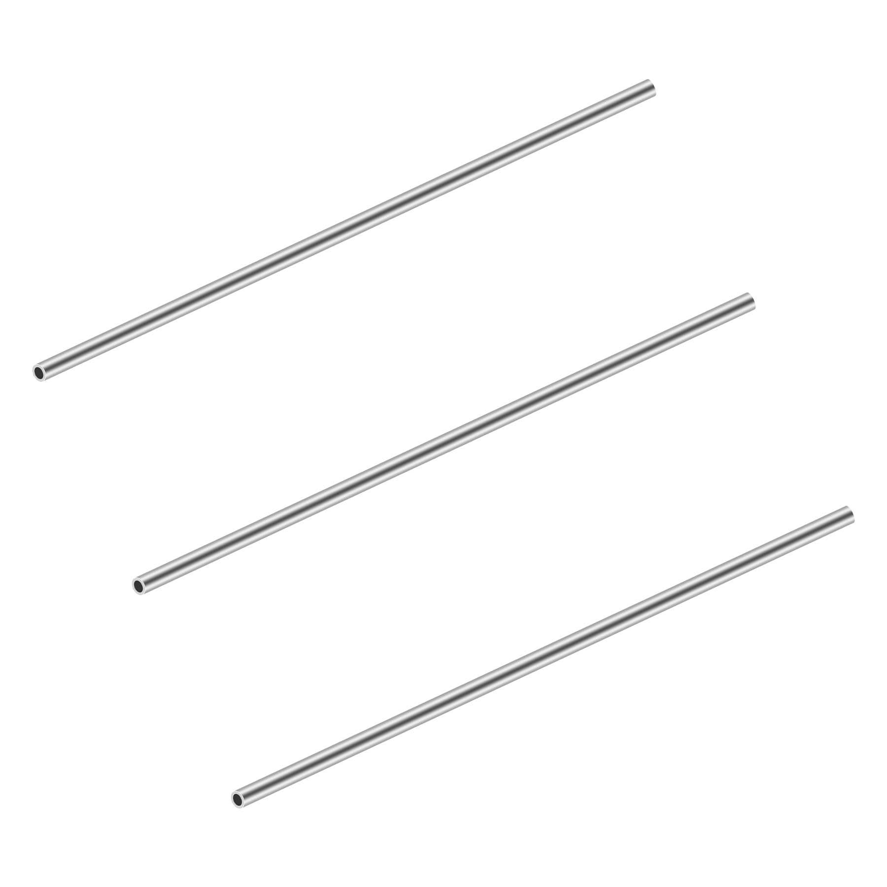 iMeistek 304 Stainless Steel Tubes, 6mm OD X 1mm Wall Thick 250mm Length Seamless Stainless Steel Industrial Straight Round Pipe (3PCS