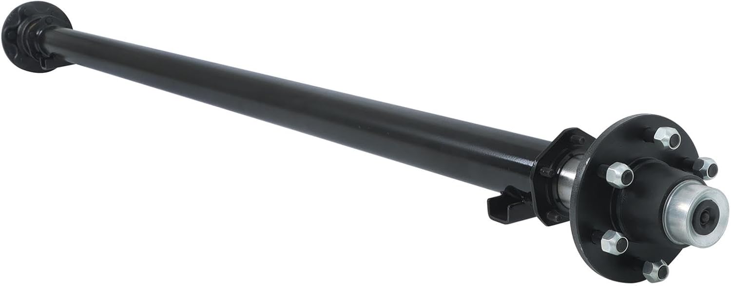 labwork 6000Lbs 6 Lug Trailer Axle 85 Inch Hub Face 70 Inch Spring Center 6 x 5.5 Bolts for Light Duty Trailers