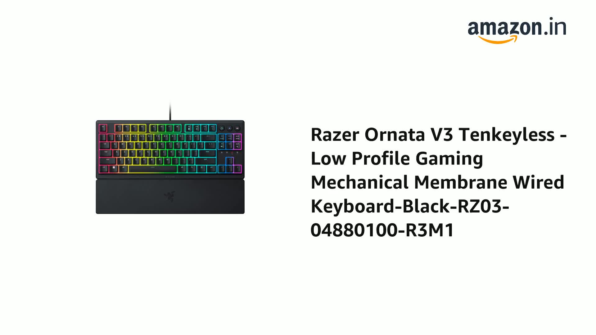 Amazon.in: Buy Razer Ornata V3 Tenkeyless - Low Profile Gaming