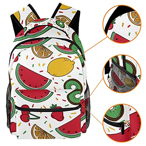 Sac à dos d'écolier multicolore avec grand compartiment de rangement décontracté