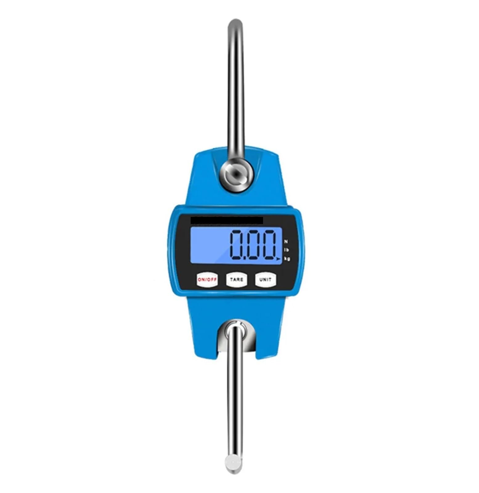 Digital Crane Scale, 300kg/50g Crane Scale Luggage Scale Heavy Hanging Hook Scales Stainless Steel Hook Scale(Blu)