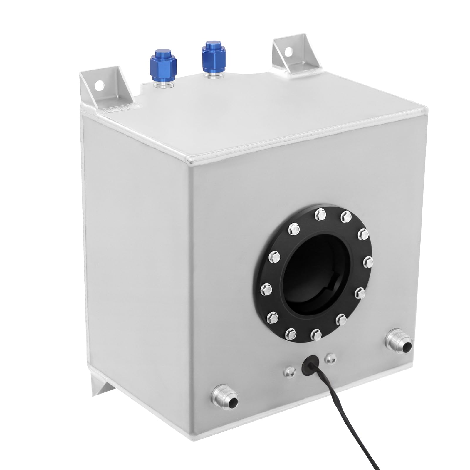 Depósito de combustible de 20 l, depósito de gasolina de aluminio con sensor de nivel de aceite, tanque de carreras para deportes de motor, camiones y todoterrenos