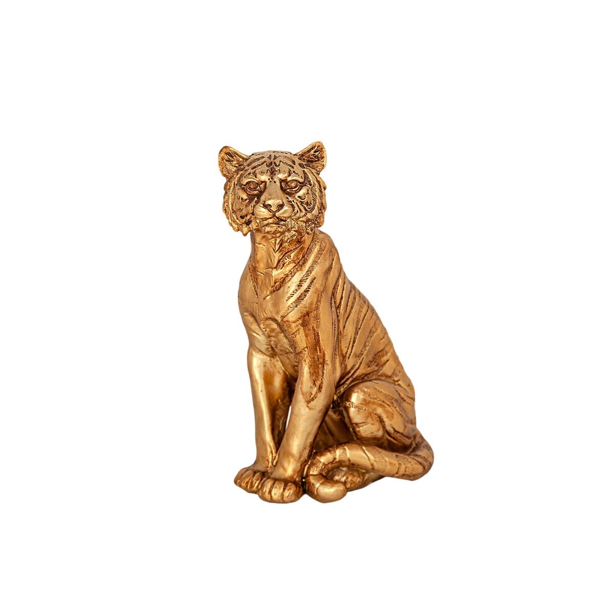 Romimex Gold Tiger Resin Figurine 15 x 21 x 9 cm