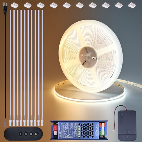 Tira LED COB CCT 32.8ft 24V con Control Remoto miniatura 1