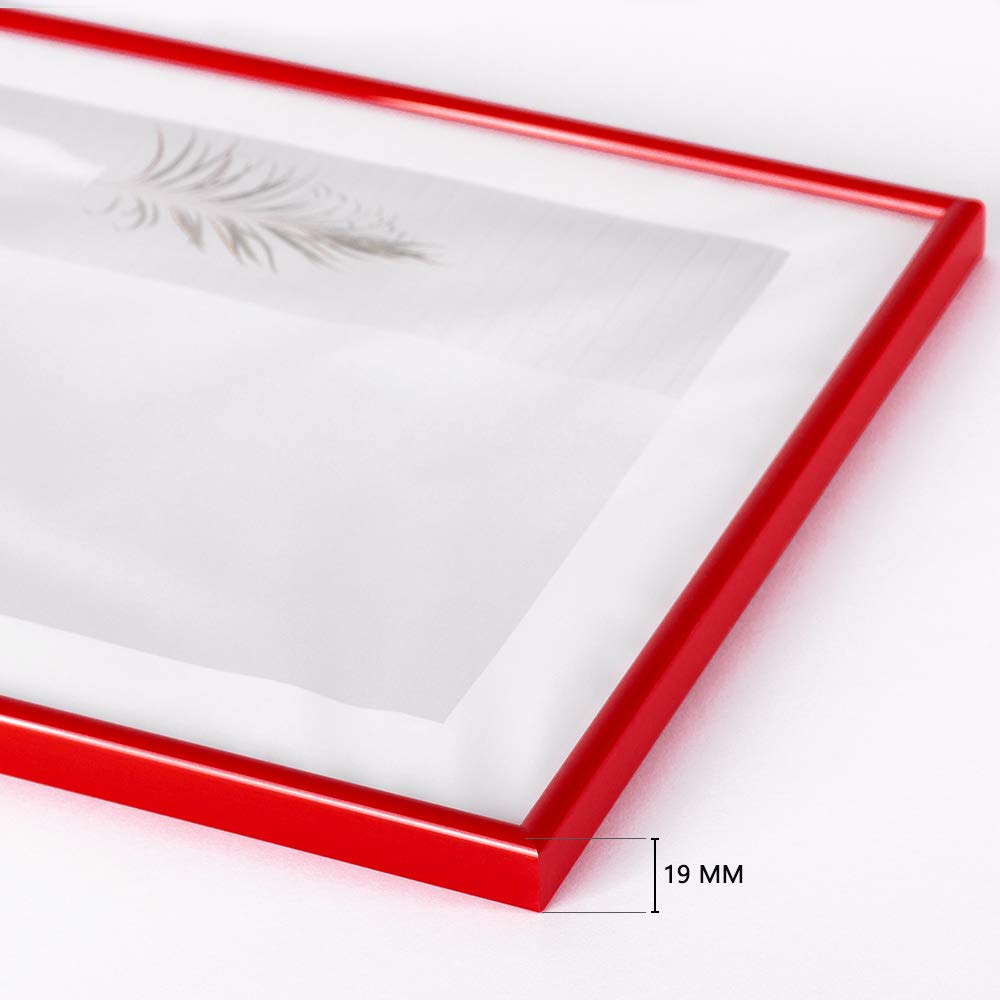 Ikea Fiskbo Cornice portafoto nera da 13 x 18 cm, 4 pezzi, Cartone